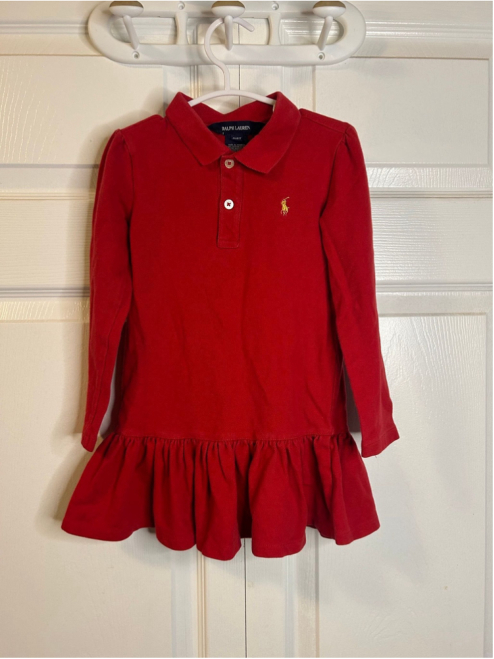 Polo Ralph Lauren Girls Cotton Mesh Polo Dress 4T